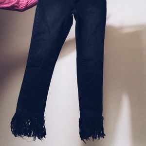 black tassel jeans